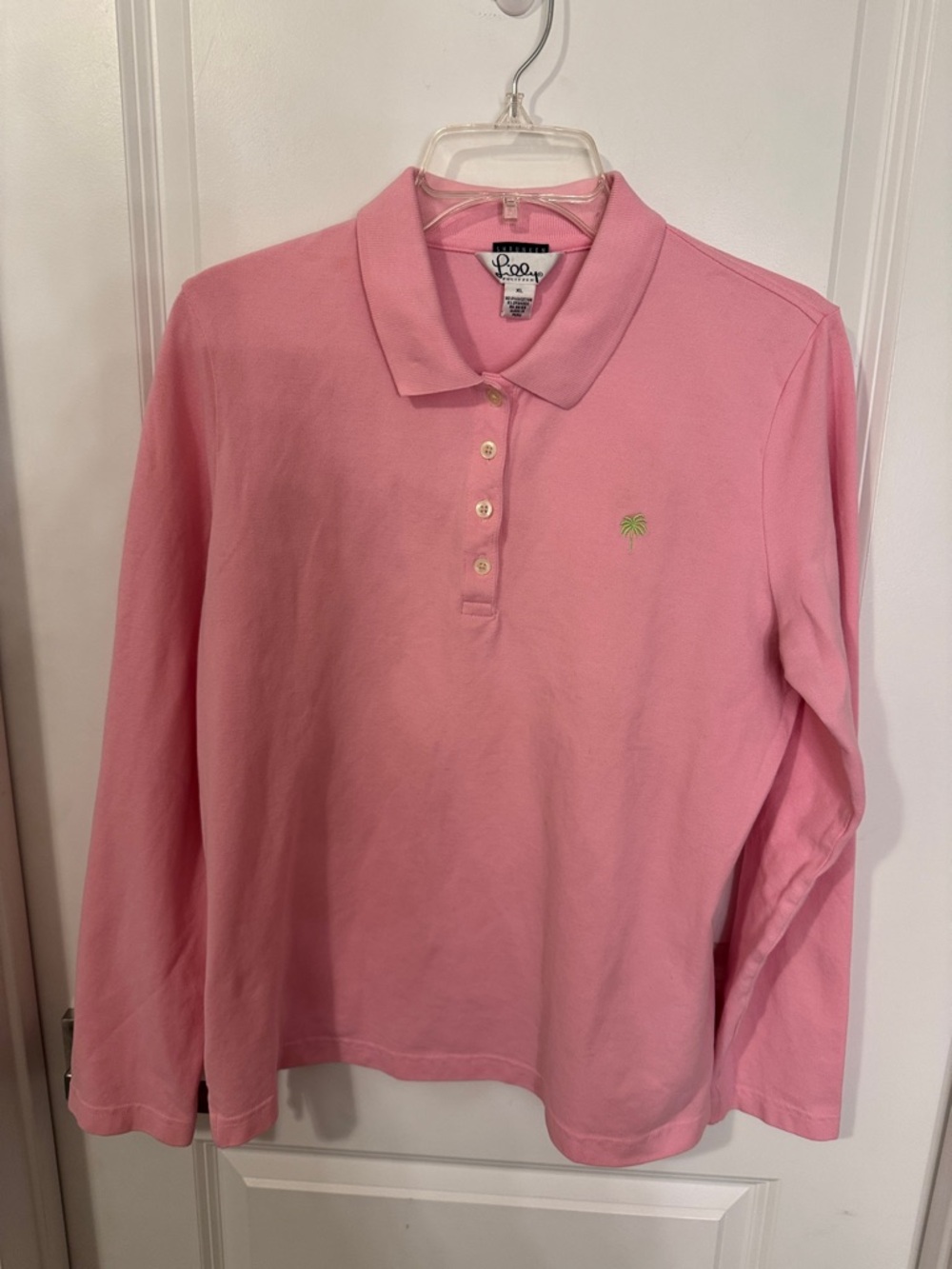 Lilly Pulitzer Pink Long Sleeve Polo Top